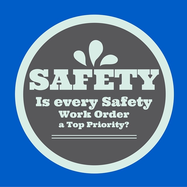 establishing maintenance work order priority with safety items